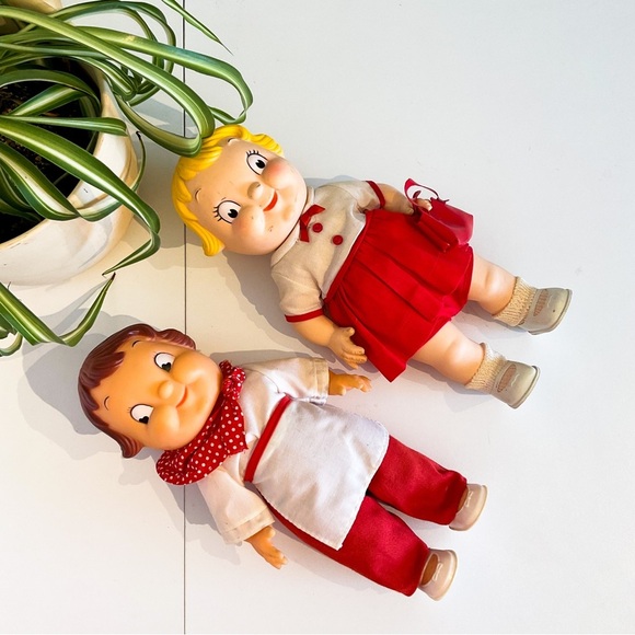 VINTAGE Set Of 2 Campbell Soup Boy & Girl Dollies - Picture 2 of 8